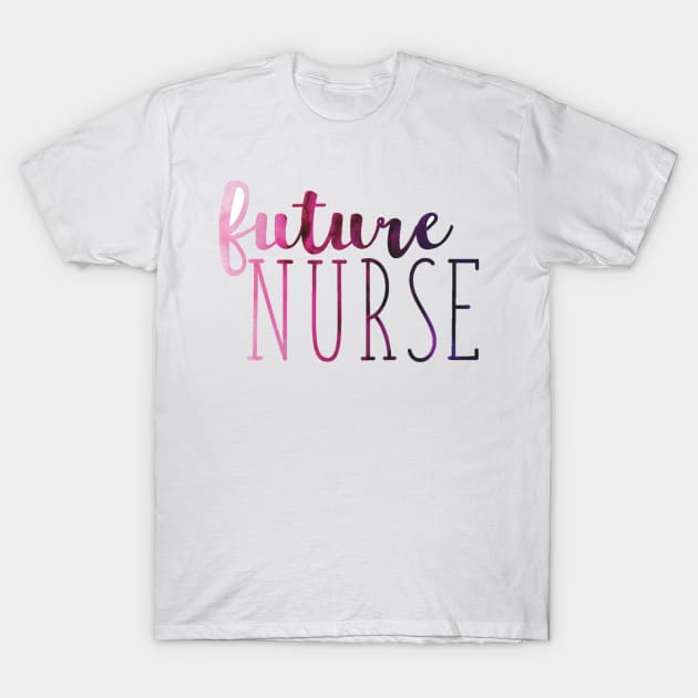 Purple and Pink Ombre Future Nurse T-Shirt by annmariestowe